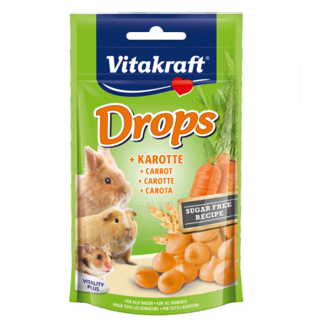 Rozatoare - Recompense pentru rozatoare cu morcovi Vitakraft Drops 75 g