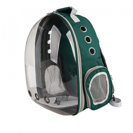 Custi & genti de transport - Rucsac transport animale de companie cu hublou verde