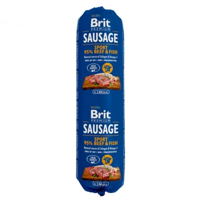 Caine Adult - Salam pentru caini Brit cu vita & peste 800 gr