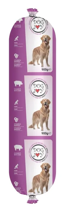 Caini - Salam pentru caini Dog Joy cu sunca 900 gr
