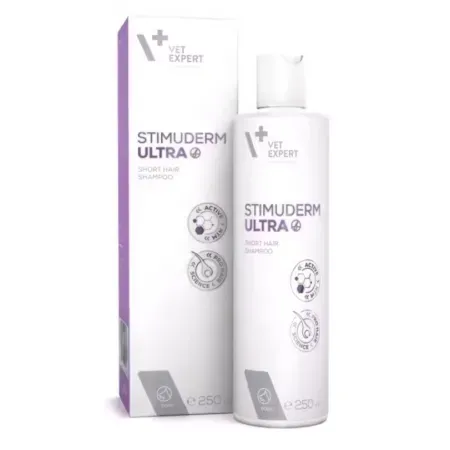 Igiena caini - Sampon pentru caini cu blana scurta Vetexpert Stimuderm Ultra 250 ml