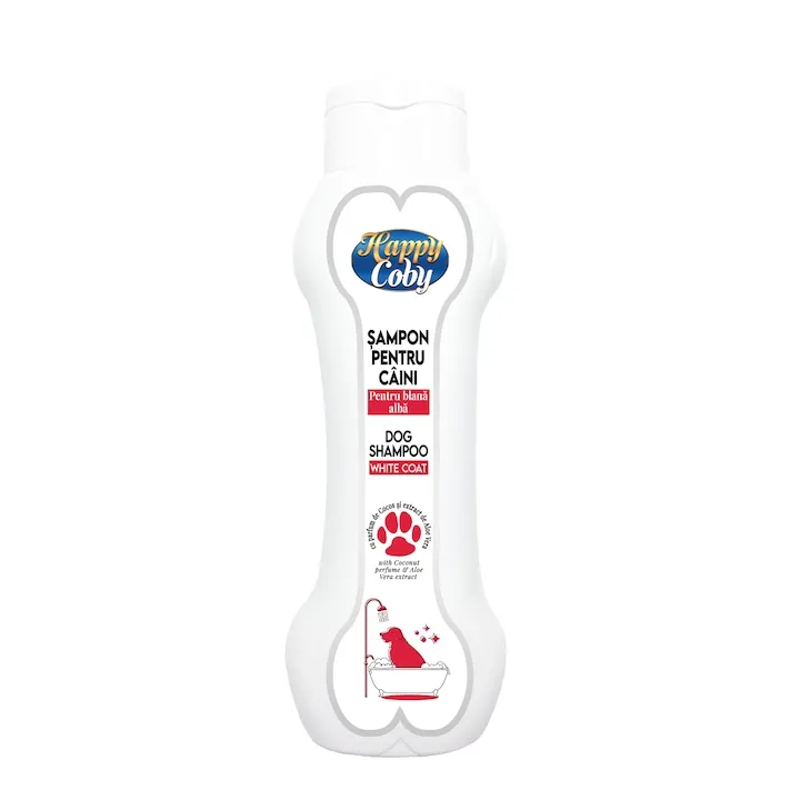 Cosmetica & produse de igiena - Sampon pentru caini Happy Coby Blana Alba 300 ml