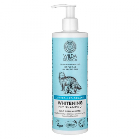 Sampoane pisici - Sampon pentru caini & pisici Wilda Siberica Whitening pentru albire 400 ml
