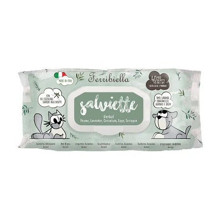 Ingrijire pisici - Servetele umede Ferribiella Herbal -40 buc / pachet