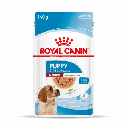 Hrana umeda pentru caini Royal Canin Medium Puppy 140 gr