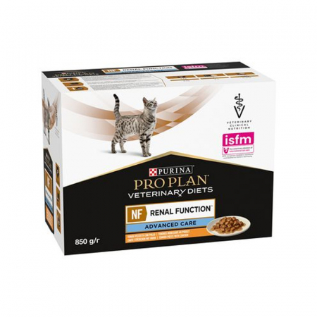 Set 10 buc x 85 gr Hrana dietetica pentru pisici Purina NF Advanced Care cu pui [0]