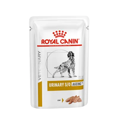 Diete Veterinare Caini - Set 12 buc x 85 gr Hrana dietetica pentru caini Royal Canin Urinary S/O Ageing 7