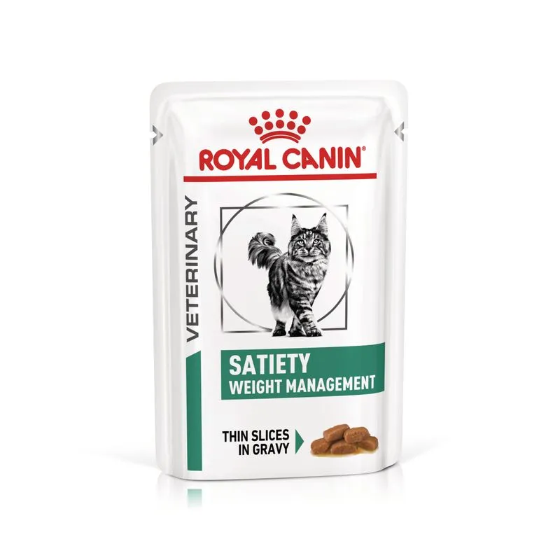 Pisici - Set 12 buc x 85 gr Hrana dietetica pentru pisici Royal Canin Satiety Weight Management
