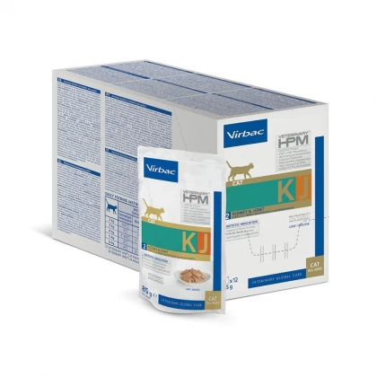 Hrana umeda - Set 12 buc x 85 gr Hrana dietetica pentru pisici Virbac HPM KJ2 Kidney & Joint Mousse