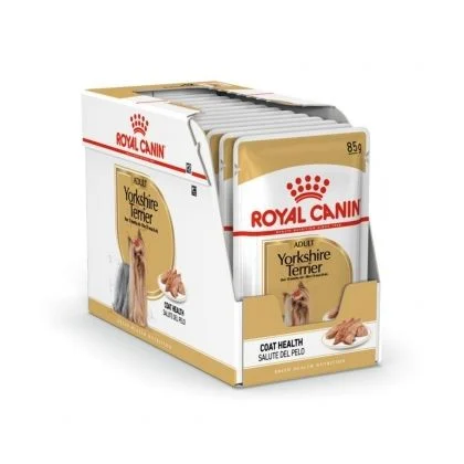 Noutati - Set 12 buc x 85 gr Hrana umeda pentru caini Royal Canin Yorkshire Adult Pate