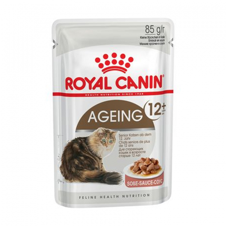 Pisica Senior - Hrana umeda pentru pisici Royal Canin Ageing +12 in sos 85 gr