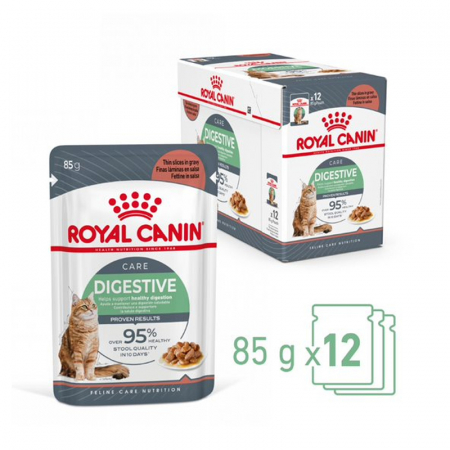Set 12 buc x 85 gr Hrana umeda pentru pisici Royal Canin Digestive Sensitive