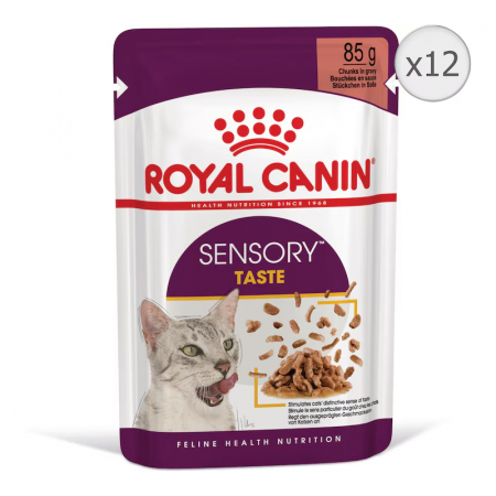 Pisica Adult - Set 12 buc x 85 gr Hrana umeda pentru pisici Royal Canin Sensory Taste