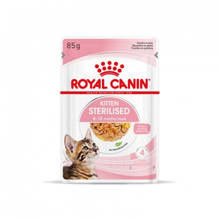 Set 12 plicuri x 85 gr Hrana umeda pentru pisici Royal Canin Kitten Sterilised [1]