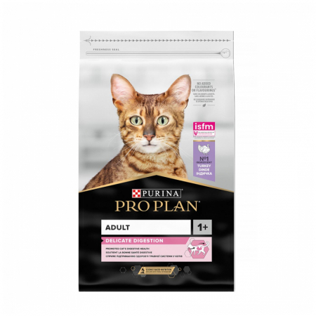 Oferta 2 saci x 10 kg  Hrana uscata pentru pisici Pro Plan Adult Delicate cu curcan [1]