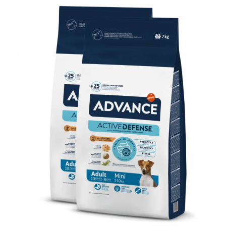 Oferta 2 saci - Oferta 2 saci x 7 kg Hrana uscata pentru caini Advance Mini Adult cu pui
