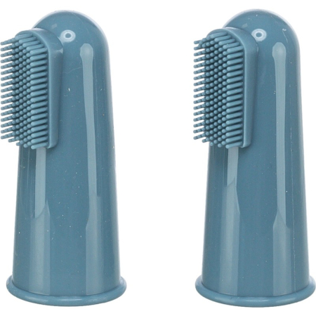 Pisici - Set 2 periute de dinti tip degetar din siIlicon Trixie 6 cm
