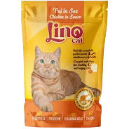 Hrana umeda pisici - Set 24 buc x 85 gr Hrana umeda pentru pisici Lino Cat cu pui in sos