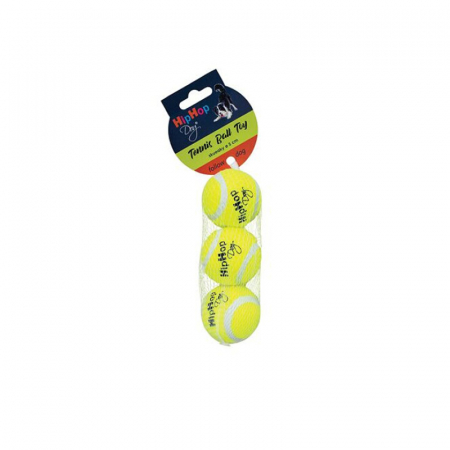 Jucarii caini - Set 3 mingi de tenis pentru caini HipHop 5 cm