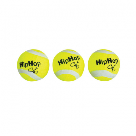 Set 3 mingi de tenis pentru pisici HipHop 4 cm [1]