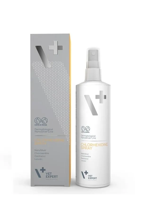 Antiseptice - Spray cu Clorhexidina 4 % pentru caini & pisici VetExpert 100 ml