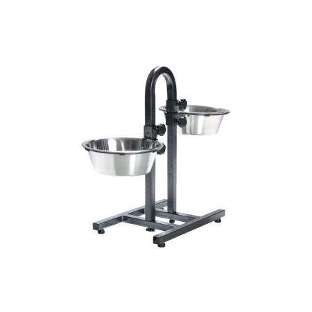 Stativ reglabil cu 2 castroane din inox 2 x 2,8 L/24 cm [0]