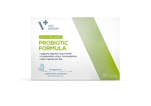 Afectiuni digestive - Supliment nutritiv pentru caini & pisici Vetexpert Probiotic Formula 30 caps