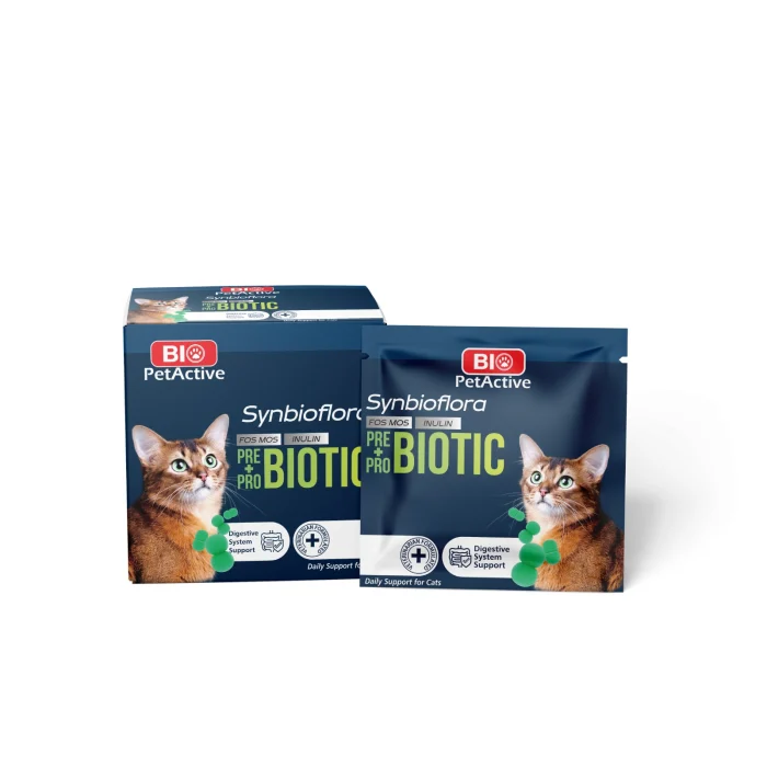 Farmacie - Supliment pentru pisici Bio PetActive Synbioflora Sachet Pre & Probiotic 30 plicuri