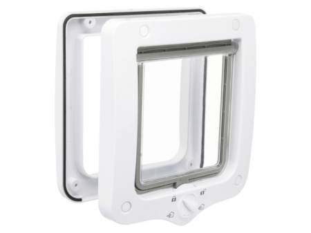 Culcusuri si saltele pisici - Usa batanta pentru pisici Trixie 4-Way Alba 20 x 22 cm