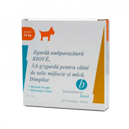 Farmacie - Zgarda antiparazitara Biove pentru caini de talie mica 60 cm