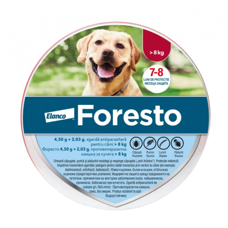 Farmacie - Zgarda antiparazitara Foresto pentru caini >8 kg