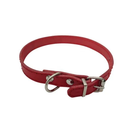 Caini - Zgarda din piele pentru caini Nr.1 Petro Rosie 1,5 x 35 cm