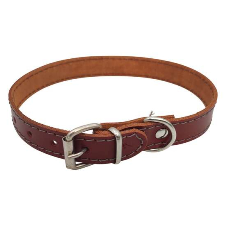 Accesorii caini - Zgarda din piele pentru caini Nr.2 Petro Maro 1,9 x 45 cm