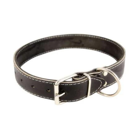 Caini - Zgarda din piele pentru caini Nr. 5 Petro Neagra 3,9 x 65 cm