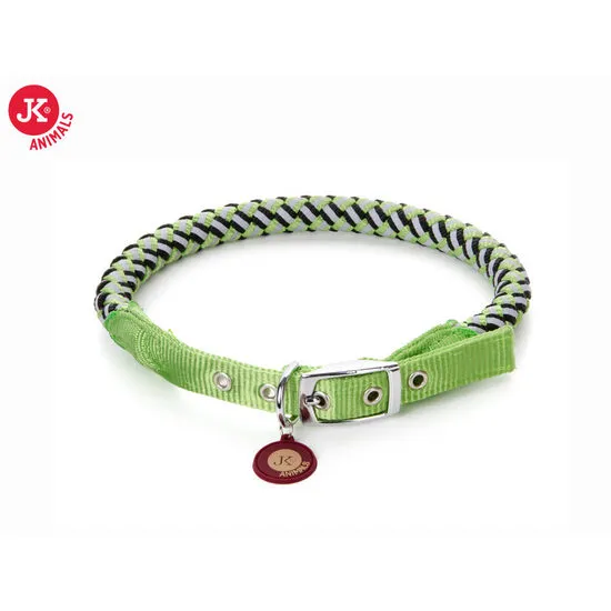 Noutati - Zgarda pentru caini din cordelina verde JK M 44-53 cm