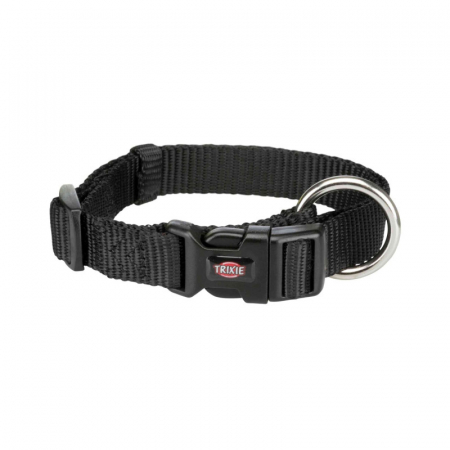 Zgarzi , lese , hamuri caini - Zgarda pentru caini Premium L-XL Neagra 40-65 cm/25 mm