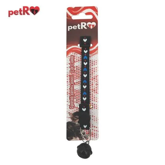 Pisici - Zgarda pentru pisici cu inimioare Petro 20 - 35 cm