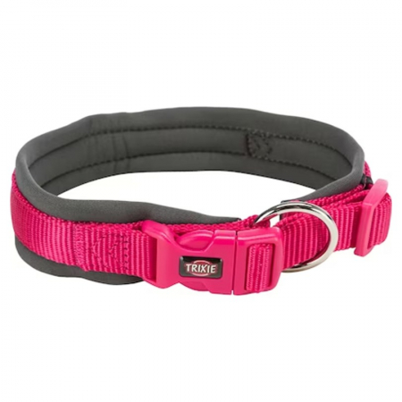 Zgarzi , lese , hamuri caini - Zgarda Premium fucsia M-L 49-55 cm / 25mm