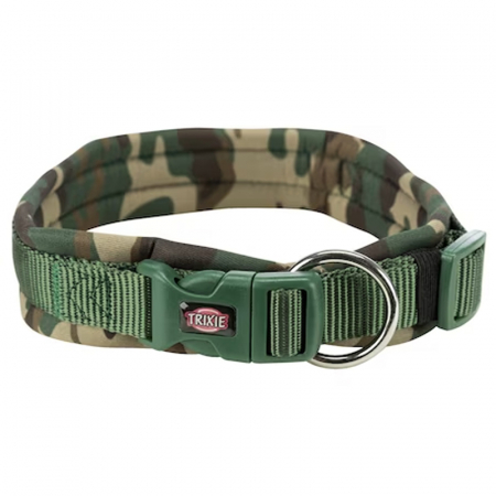 Caini - Zgarda Premium Camouflaj M-L 42-48 cm / 20mm