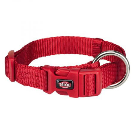 Zgarzi , lese , hamuri caini - Zgarda pentru caini Premium Rosie S-M 30-45 cm/15 mm