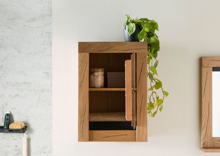 Dulap de Perete din Stejar Sălbatic 44x35x63 cm, Ulei Natural [2]