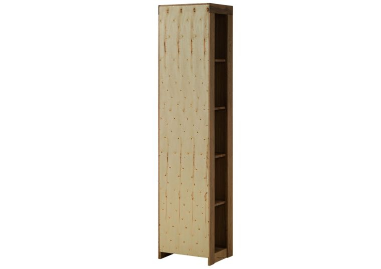 Standing Shelf with Mirror in Wild Oak 44x37x190 cm, Natural Oil [4]