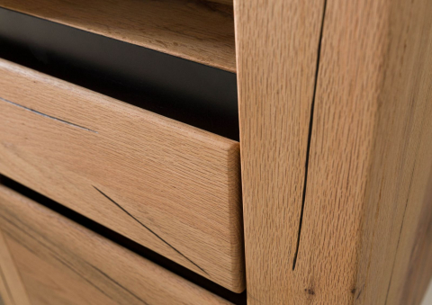 Bathroom Cabinet in Wild Oak 44x35x159 cm, Natural Oil [1]