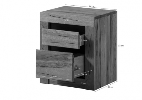 Dulap Baie din Stejar Sălbatic 44x35x52 cm, Ulei Natural [3]