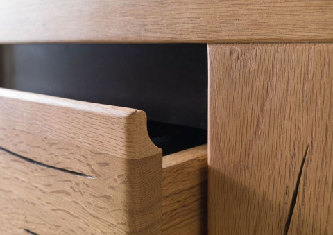 Dulap Baie din Stejar Sălbatic 44x35x52 cm, Ulei Natural [2]