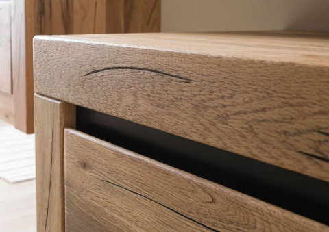 Washbasin Base Cabinet in Wild Oak 70x50x37 cm, Natural Oil [1]