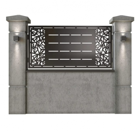 Eisa Vertex – Complete Set of Metal Gates & Fence Panels with Geometric Design [1]