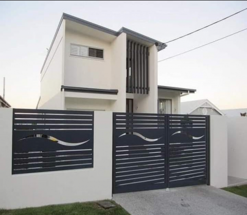 Eisa Metal - Eisa Wave – Driveway Gate & Fence Panels with Flowing Curved Design