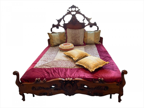 Sold Out - Florence Lux Bed in Walnut Finish / Italy