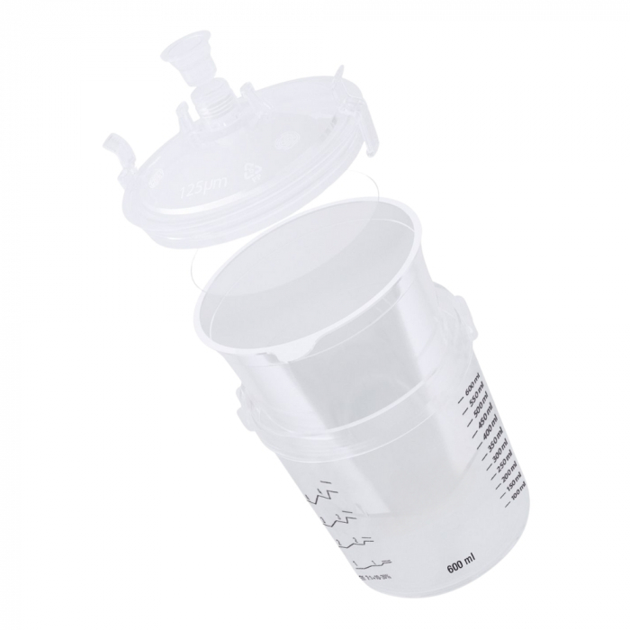 Set PPS pahare gradate vopsea 600ml si capace cu filtru 125 microni [2]